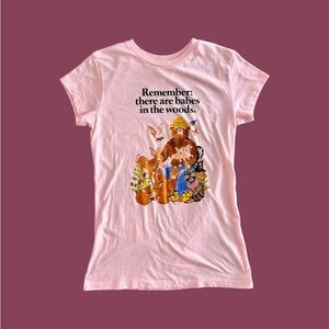 Smokey The Bear Remember There Are Babes In The Woods T-Shirt Graphic Tee Size L